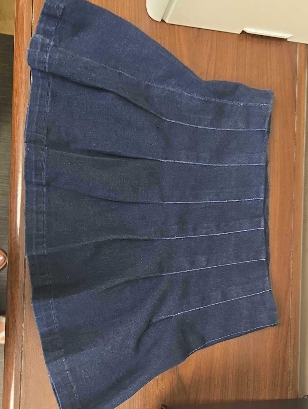 Paris Hilton Y2K Dark Wash Denim Pleated Tennis Mini Skirt L - Picture 11 of 11